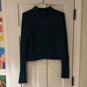 Dark Green Ribbed Sweater